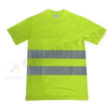 EN 471 genehmigte gelbe Farbe fluoreszierende Sicherheit T-Shirt